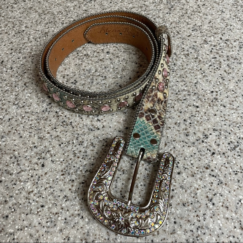 Blazin roxx bling western cowgirl belt large